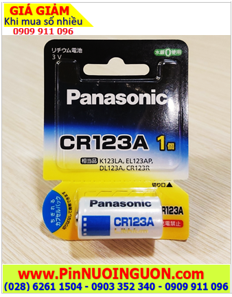 Pin máy ảnh Kỹ thuật số _Pin Panasonic CR123A, CR17345 Lithium 3v _Nội Địa Nhật (Vỉ 1viên)